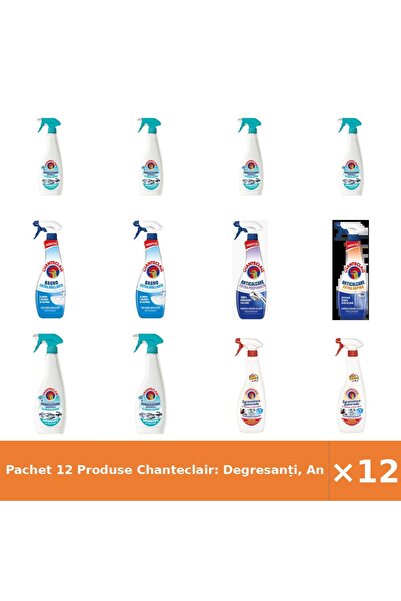 Chanteclair Pachet 12 Produse Chanteclair: Degresanți, Anticalcar, Spray Anti...