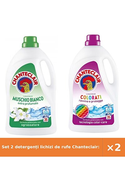 Chanteclair Set 2 detergenți lichizi de rufe Chanteclair: Mosc Alb + Color