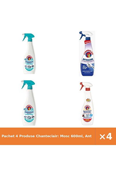 Chanteclair Pachet 4 Produse Chanteclair: Mosc 600ml, Anticalcar Parfumat, Sp...