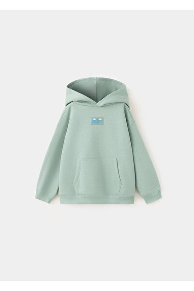 MANGO Baby Boxy fit kapüşonlu sweatshirt