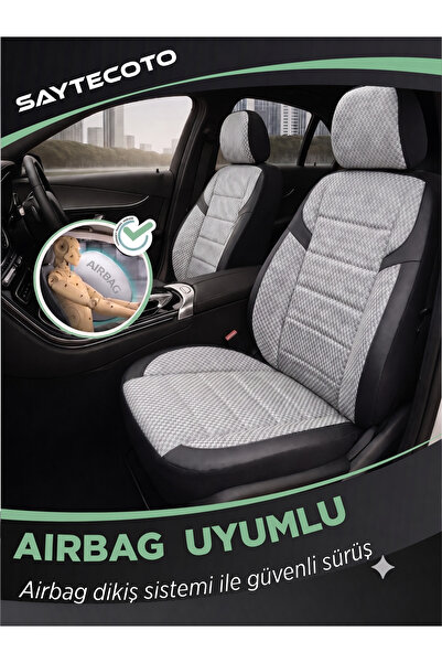 WİXELLY SaytecPam Gri Pamuk Mitsubishi L200 İle Uyumlu Koltuk Kılıfı TAM SET