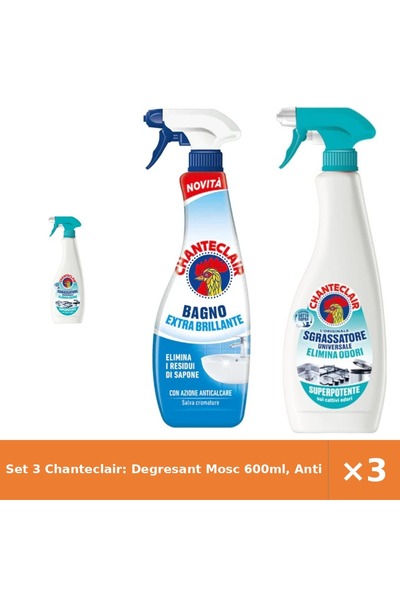 Chanteclair Set 3 Chanteclair: Degresant Mosc 600ml, Anticalcar Extra Străluc...