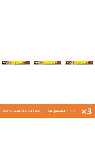 Fino Hârtie pentru copt Fino, 30 foi, pachet 3 bucăți