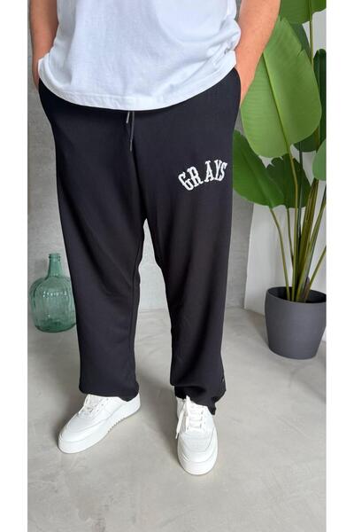 The Tokyo Thetokyo Premium Nakışlı Çıtçıtlı Baggy Siyah Jogger