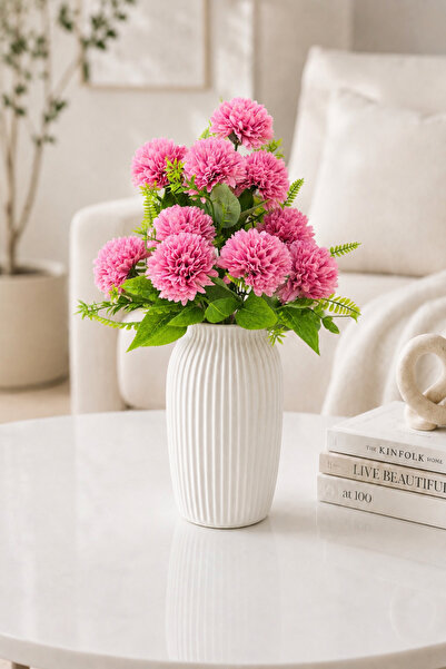 MD Aspiz Flowers Yapay Çiçek 10lu Lüx vişne çürüğü rengi kasımpatı Demeti 45 ...