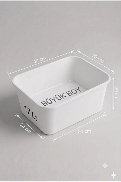 decosense Multi-Purpose White Large Size 17 Liter 40X30X20 cm Polypropylene P...