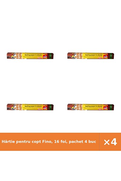Fino Hârtie pentru copt Fino, 16 foi, pachet 4 bucăți