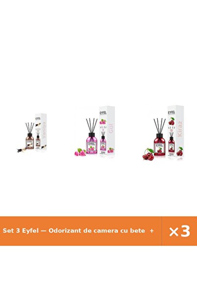 Eyfel Set 3 — Odorizant de camera cu bete + Odorizant de camera cu bete + Odo...
