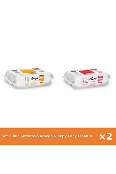 Sleepy Set 2 buc Șervețele umede Easy Clean Herbal Soap + Cherry Blossom
