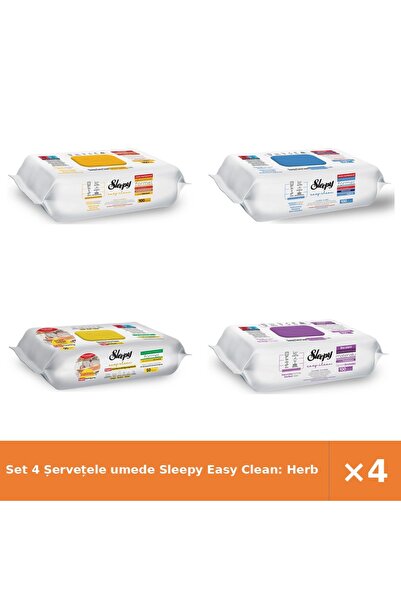 Sleepy Set 4 șervețele umede Easy Clean: Săpun pe bază de plante, Înălbitor, ...
