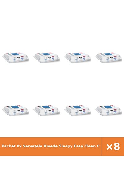 Sleepy Pachet 8x Șervețele Umede Easy Clean Clean Bleach Ad