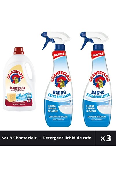 Chanteclair Set 3 — Detergent lichid de rufe Mar + Degresant anticalcar extra s