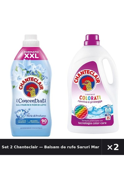 Chanteclair Set 2 — Balsam de rufe Saruri Marine + Detergent lichid de rufe Col