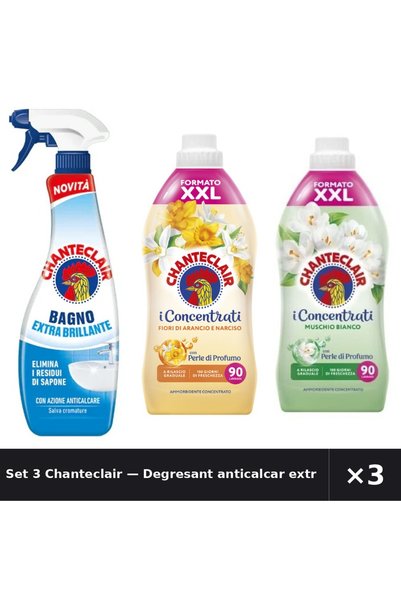 Chanteclair Set 3 — Degresant anticalcar extra s + Balsam de rufe Flori de po...