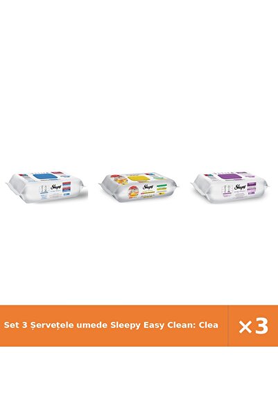 Sleepy Set 3 șervețele umede Easy Clean: Clean Bleach, Bucătărie, Grădină cu ...