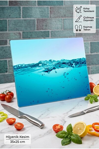 wudie Custom Printed Mosaic Patterned Glass Cutting and Chopping Board, Color...