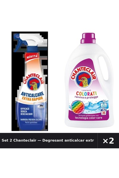 Chanteclair Set 2 — Degresant anticalcar extra r + Detergent lichid de rufe Col