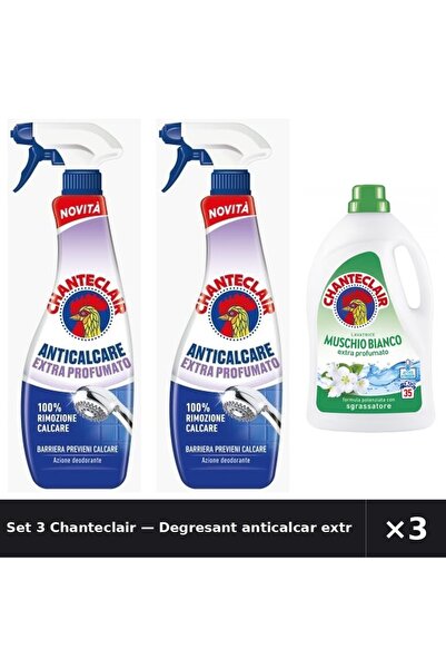 Chanteclair Set 3 — Degresant anticalcar extra-p + Detergent lichid de rufe cu
