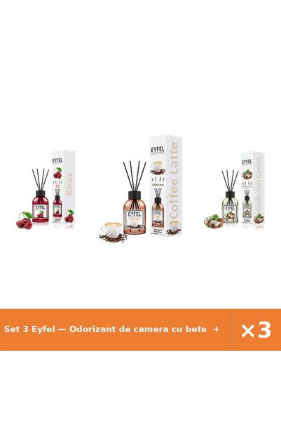 Eyfel Set 3 — Odorizant de camera cu bete + Odorizant de camera cu bete + Odo...