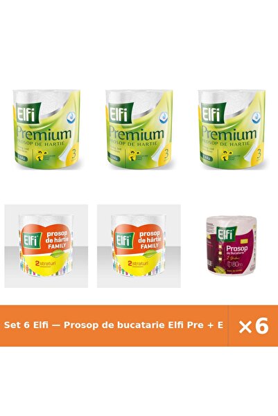 Elfi Set 6 — Prosop de bucatarie Pre + Prosop Family 2St/220Fo + Prosop de bu...