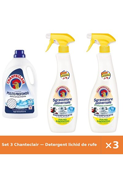 Chanteclair Set 3 — Detergent lichid de rufe cur + Degresant universal Lamaie C