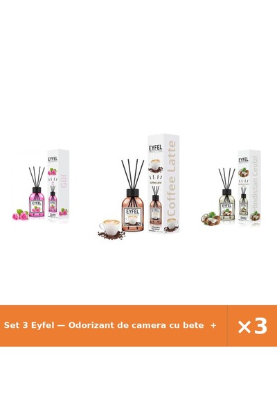 Eyfel Set 3 — Odorizant de camera cu bete + Odorizant de camera cu bete + Odo...