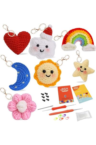 AZONEE Crochet Kit for Beginners, Crochet Starter Kit with 10 Colors of Yarn,...