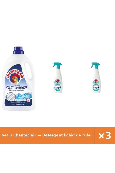 Chanteclair Set 3 — Detergent lichid de rufe cur + Degresant 600ml