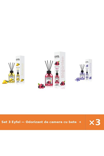 Eyfel Set 3 — Odorizant de camera cu bete + Odorizant de camera cu bete + Odo...