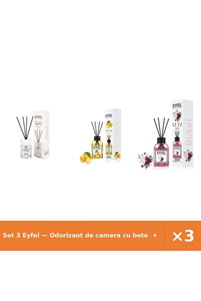 Eyfel Set 3 — Odorizant de camera cu bete + Odorizant de camera cu bete + Odo...