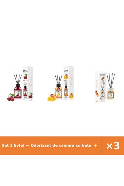 Eyfel Set 3 — Odorizant de camera cu bete + Odorizant de camera cu bete + Odo...