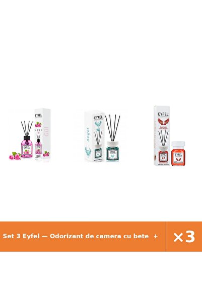 Eyfel Set 3 — Odorizant de camera cu bete + Odorizant de camera cu bete + Odo...