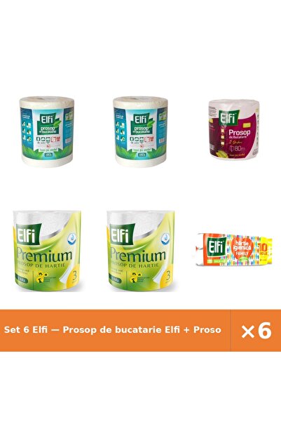 Elfi Set 6 — Prosop de bucatarie + Prosop de bucatarie + Prosop de bucatarie Pre