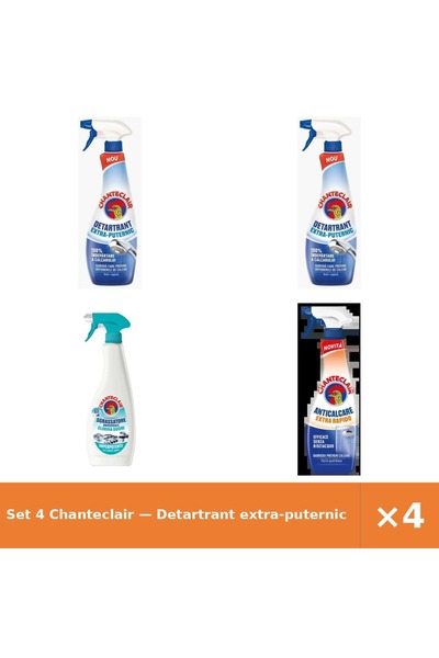 Chanteclair Set 4 — Detartrant extra-puternic Ch + Degresant 600ml + Degresan...