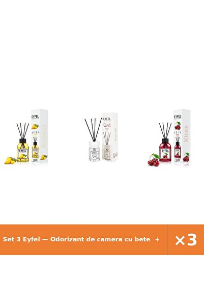 Eyfel Set 3 — Odorizant de camera cu bete + Odorizant de camera cu bete + Odo...