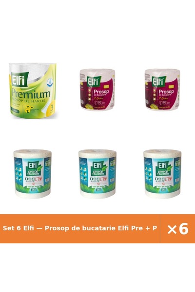 Elfi Set 6 — Prosop de bucatarie Pre + Prosop de bucatarie + Prosop de bucatarie