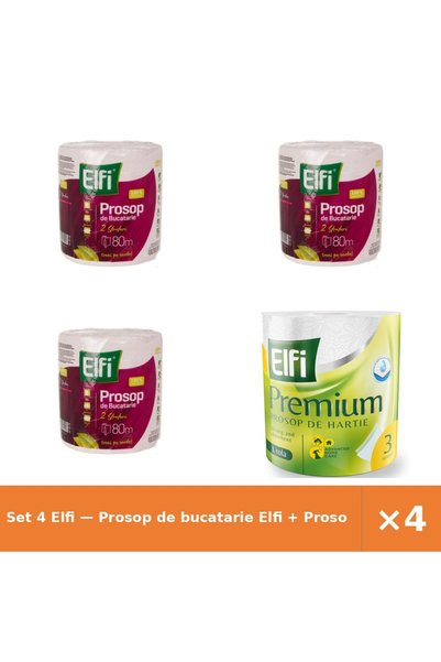 Elfi Set 4 — Prosop de bucatarie + Prosop de bucatarie Pre