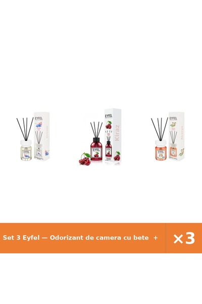 Eyfel Set 3 — Odorizant de camera cu bete + Odorizant de camera cu bete + Odo...