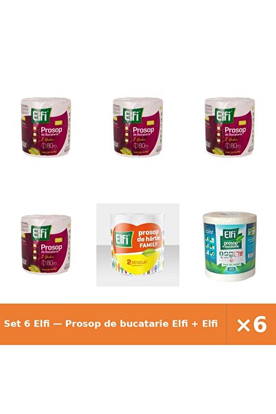Elfi Set 6 — Prosop de bucatarie + Prosop Family 2St/220Fo + Prosop de bucatarie