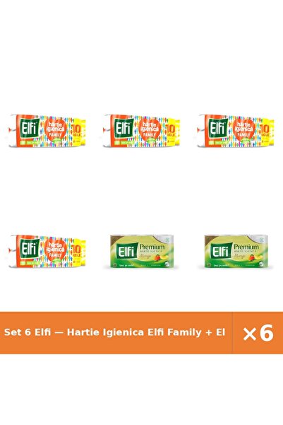Elfi Set 6 — Hartie Igienica Family + hartie igienica premium