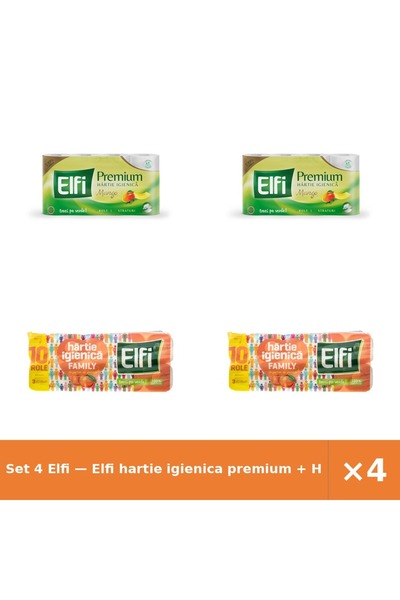 Elfi Set 4 — hartie igienica premium + Hartie Igienica Family