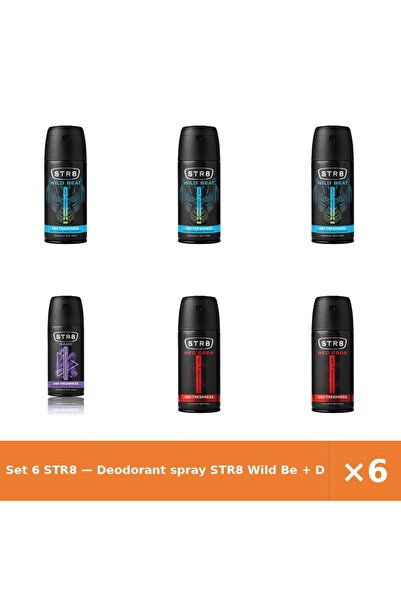 str8 Set 6 — Deodorant spray Wild Be + Deodorant spray Game + Deodorant spray...