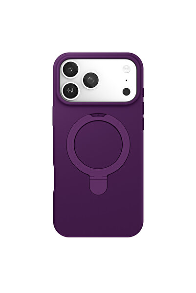 Rivor Apple iPhone 17 Pro Max & iPhone 18 Pro Max Uyumlu Kılıf Kamera Çıkıntılı Magsafe Şarj Özellikli Halka Standlı Yumuşak Dokulu Kapak