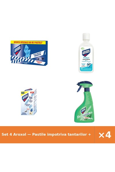 Aroxol Set 4 — Pastile impotriva tantarilor + Lotiune delicata impotriva i + ...