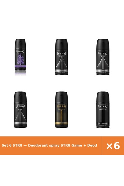 str8 Set 6 — Deodorant spray Game + Deodorant spray Rise + Deodorant spray Ahead