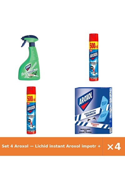 Aroxol Set 4 — Lichid Instant Impotr + Spray insecticid universal A + Pastile...