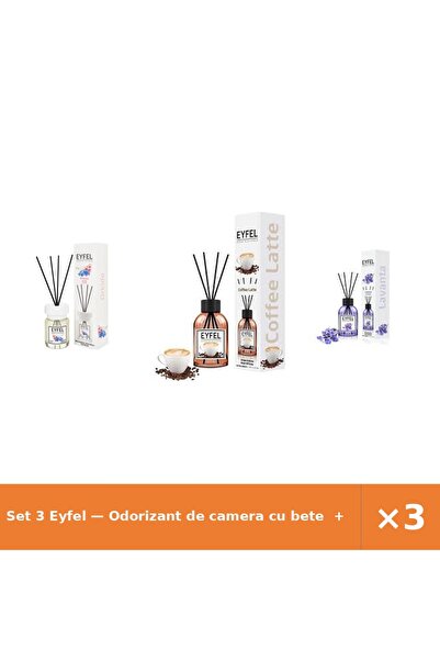 Eyfel Set 3 — Odorizant de camera cu bete + Odorizant de camera cu bete + Odo...
