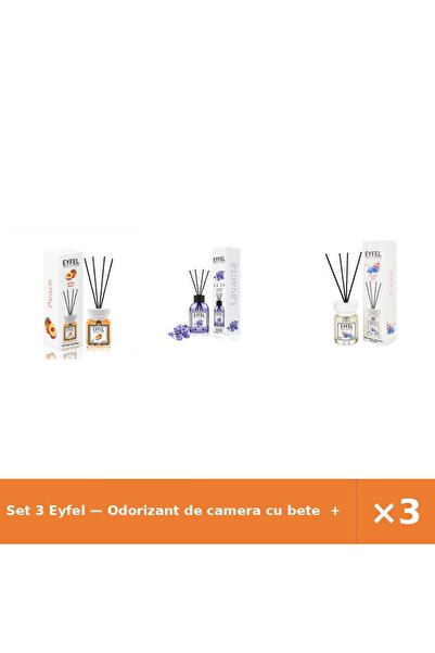 Eyfel Set 3 — Odorizant de camera cu bete + Odorizant de camera cu bete + Odo...