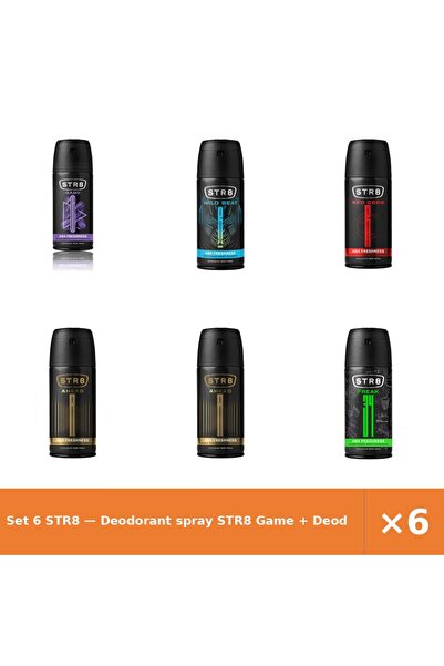 str8 Set 6 — Deodorant spray Game + Deodorant spray Wild Be + Deodorant spray...