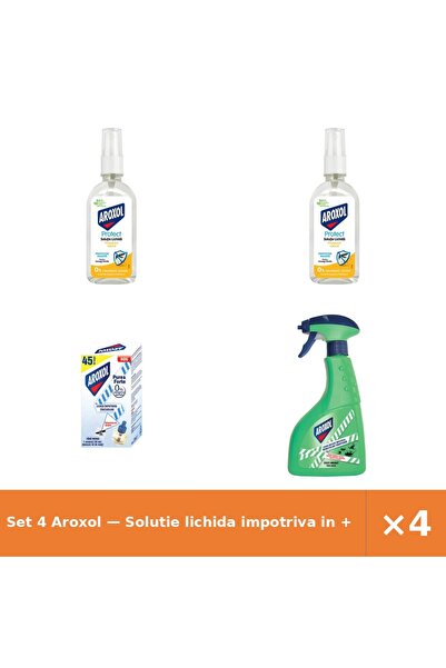 Aroxol Set 4 — Solutie lichida impotriva in + Rezerva Lichida impotriva ta + ...